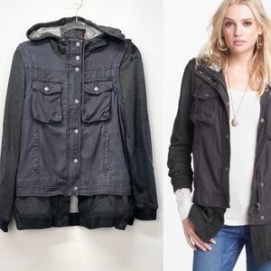 Free People layered slub knit jacket